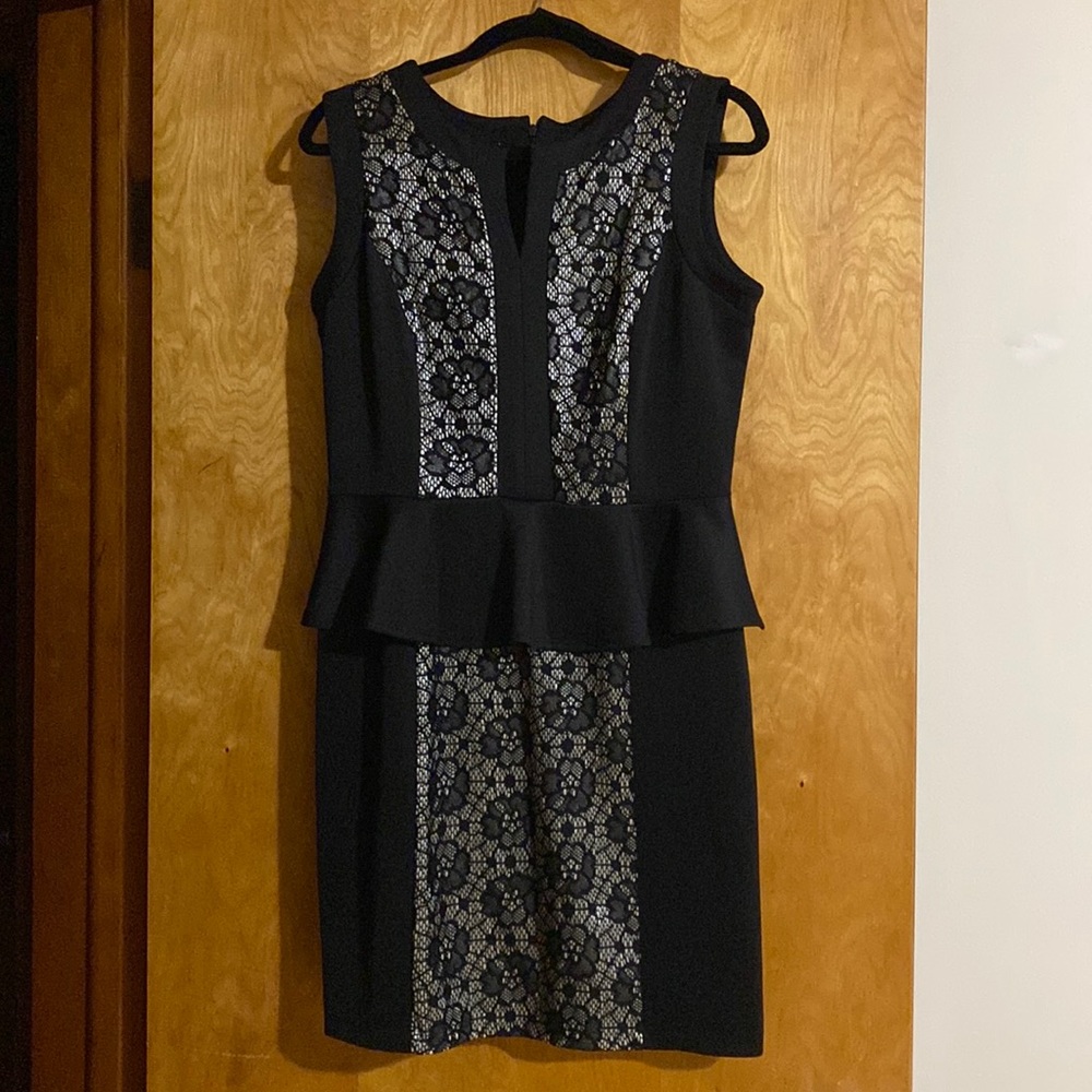Black & Lace peplum dress